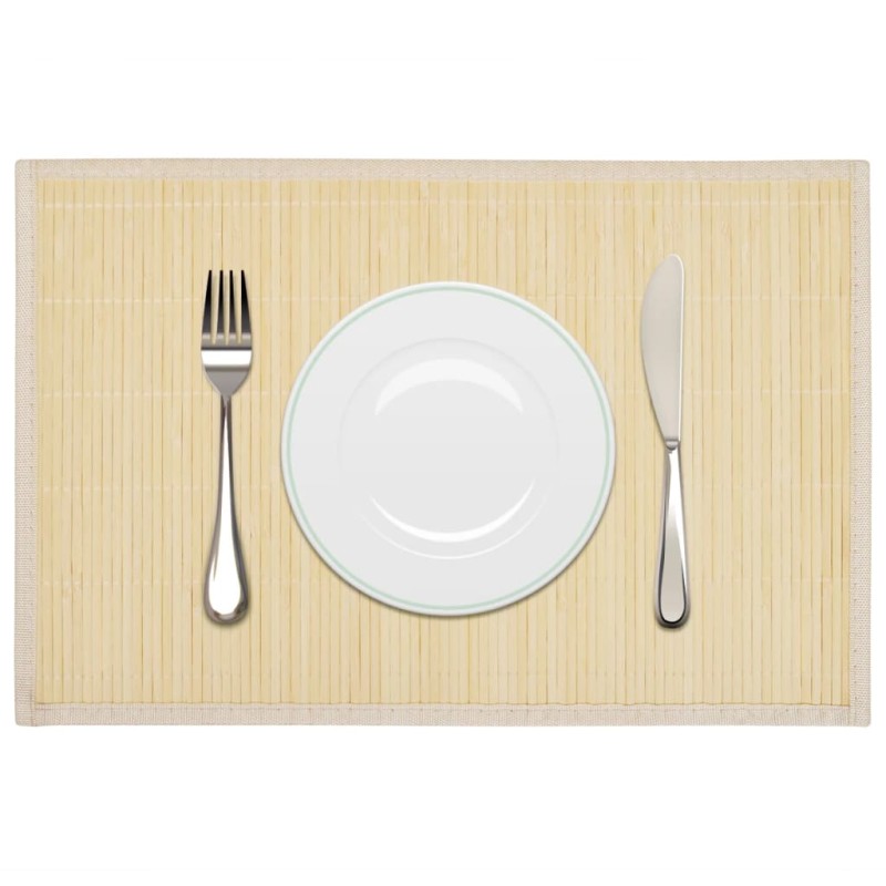 6 Bambus-Platzdeckchen 30 x 45 cm Natur 6 Bambus-Platzdeckchen 30 x 45 cm Natur