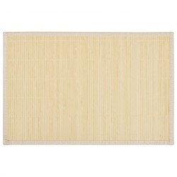 6 Bambus-Platzdeckchen 30 x 45 cm Natur