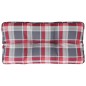 Palettenkissen Rot Karomuster 80x40x10 cm Stoff Palettenkissen Rot Karomuster 80x40x10 cm Stoff
