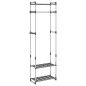 vidaXL Garderobenständer 3 Etagen Silbern 59x29x192 cm Aluminium vidaXL Garderobenständer 3 Etagen Silbern 59x29x192 cm Aluminium
