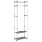 vidaXL Garderobenständer 3 Etagen Silbern 59x29x192 cm Aluminium vidaXL Garderobenständer 3 Etagen Silbern 59x29x192 cm Aluminium