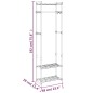 vidaXL Garderobenständer 3 Etagen Silbern 59x29x192 cm Aluminium vidaXL Garderobenständer 3 Etagen Silbern 59x29x192 cm Aluminium