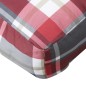 Palettenkissen Rot Karomuster 80x40x10 cm Stoff Palettenkissen Rot Karomuster 80x40x10 cm Stoff