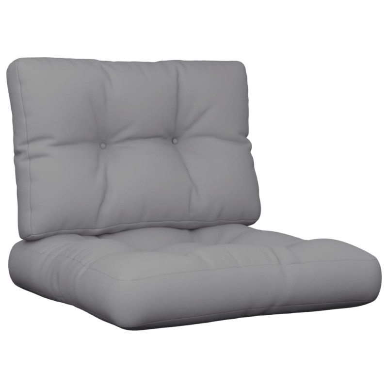 Palettenkissen 2-tlg. Grau Stoff Palettenkissen 2-tlg. Grau Stoff