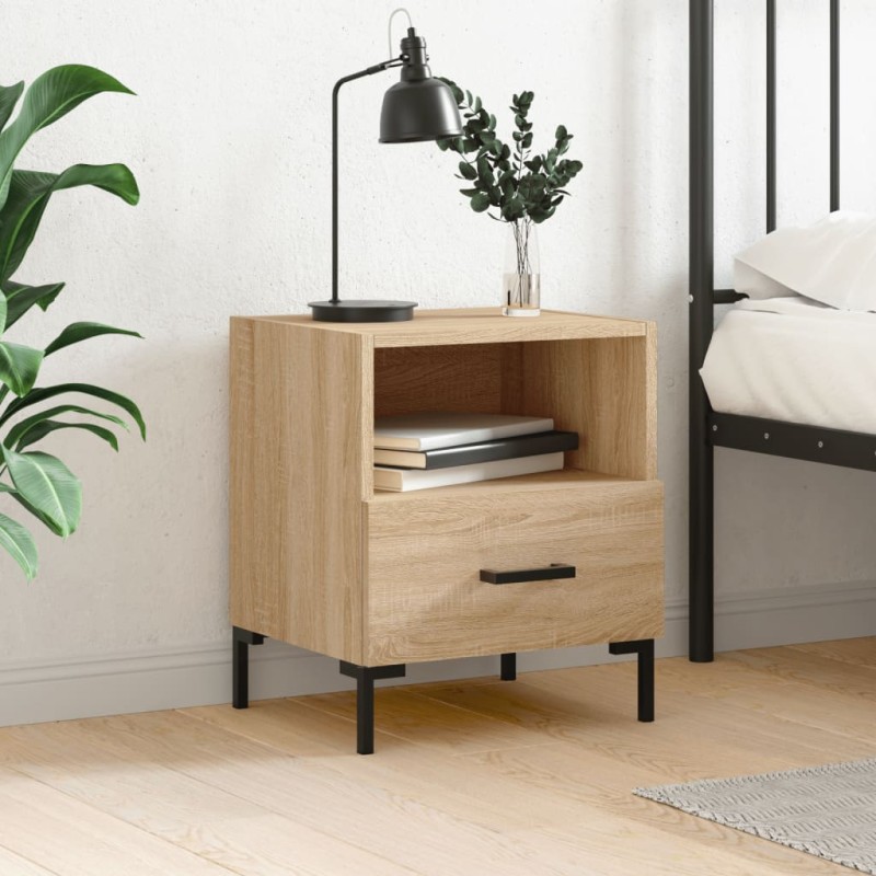 vidaXL Nachttisch Sonoma-Eiche 40x35x47,5 cm Holzwerkstoff vidaXL Nachttisch Sonoma-Eiche 40x35x47,5 cm Holzwerkstoff