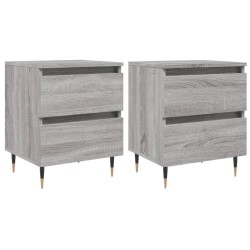 vidaXL Nachttische 2 Stk. Grau Sonoma 40x35x50 cm Holzwerkstoff