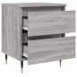 vidaXL Nachttische 2 Stk. Grau Sonoma 40x35x50 cm Holzwerkstoff vidaXL Nachttische 2 Stk. Grau Sonoma 40x35x50 cm Holzwerkstoff