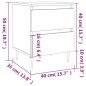 vidaXL Nachttische 2 Stk. Grau Sonoma 40x35x50 cm Holzwerkstoff vidaXL Nachttische 2 Stk. Grau Sonoma 40x35x50 cm Holzwerkstoff