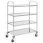 vidaXL 4-Stufiger Servierwagen 107 x 55 x 125 cm Edelstahl vidaXL 4-Stufiger Servierwagen 107 x 55 x 125 cm Edelstahl