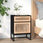 vidaXL Nachttische 2 Stk. Schwarz 40x30x55,5 cm Holzwerkstoff & Eisen vidaXL Nachttische 2 Stk. Schwarz 40x30x55,5 cm Holzwerkstoff & Eisen