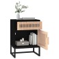 vidaXL Nachttische 2 Stk. Schwarz 40x30x55,5 cm Holzwerkstoff & Eisen vidaXL Nachttische 2 Stk. Schwarz 40x30x55,5 cm Holzwerkstoff & Eisen