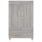 vidaXL Highboard Grau Sonoma 69,5x31x115 cm Holzwerkstoff vidaXL Highboard Grau Sonoma 69,5x31x115 cm Holzwerkstoff