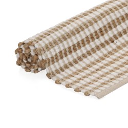 vidaXL Handgewebter Teppich Jute Stoff 120 x 180 cm Natur und Weiß