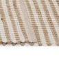 vidaXL Handgewebter Teppich Jute Stoff 120 x 180 cm Natur und Weiß vidaXL Handgewebter Teppich Jute Stoff 120 x 180 cm Natur und Weiß