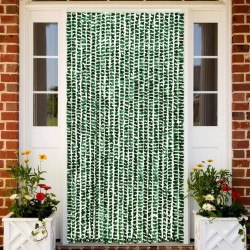 vidaXL Insektenschutz-Vorhang Grün und Weiß 100x220 cm Chenille