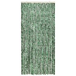 vidaXL Insektenschutz-Vorhang Grün und Weiß 100x220 cm Chenille