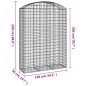 vidaXL Gabione mit Hochbogen 150x50x200/220 cm Verzinktes Eisen vidaXL Gabione mit Hochbogen 150x50x200/220 cm Verzinktes Eisen