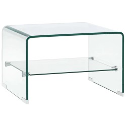 vidaXL Couchtisch Transparent 50×45×33 cm Hartglas 