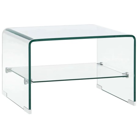 vidaXL Couchtisch Transparent 50×45×33 cm Hartglas 