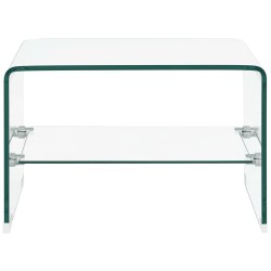 vidaXL Couchtisch Transparent 50×45×33 cm Hartglas 