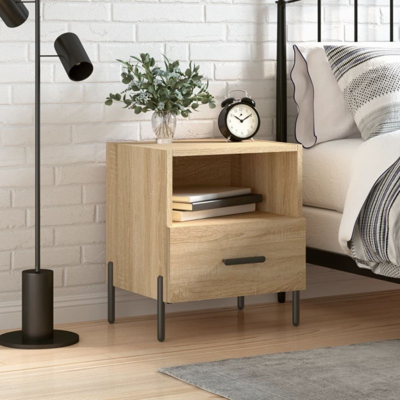 vidaXL Nachttisch Sonoma-Eiche 40x35x47,5 cm Holzwerkstoff vidaXL Nachttisch Sonoma-Eiche 40x35x47,5 cm Holzwerkstoff