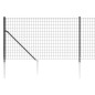 vidaXL Maschendrahtzaun mit Bodenhülsen Anthrazit 1,1x25 m vidaXL Maschendrahtzaun mit Bodenhülsen Anthrazit 1,1x25 m