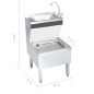 vidaXL Gastro-Handwaschbecken mit Wasserhahn Freistehend Edelstahl vidaXL Gastro-Handwaschbecken mit Wasserhahn Freistehend Edelstahl