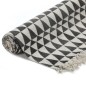 vidaXL Kelim-Teppich Baumwolle 160x230 cm mit Muster Schwarz/Weiß vidaXL Kelim-Teppich Baumwolle 160x230 cm mit Muster Schwarz/Weiß