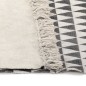 vidaXL Kelim-Teppich Baumwolle 160x230 cm mit Muster Schwarz/Weiß vidaXL Kelim-Teppich Baumwolle 160x230 cm mit Muster Schwarz/Weiß