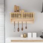 vidaXL Wandgarderobe mit Haken 80x24x35,5 cm Holzwerkstoff