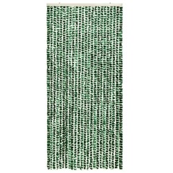 vidaXL Insektenschutz-Vorhang Grün und Weiß 90x220 cm Chenille