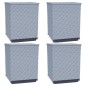 vidaXL Pflanzkübel 4 Stk. Hellgrau 30x30x37 cm Polypropylen vidaXL Pflanzkübel 4 Stk. Hellgrau 30x30x37 cm Polypropylen