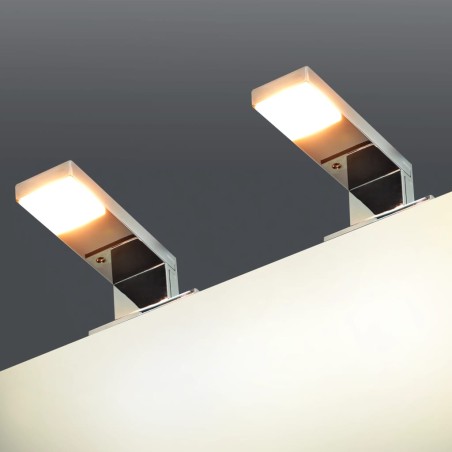 vidaXL Spiegelleuchten 2 Stk. Downlight 2W Warmweiß