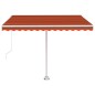 vidaXL Standmarkise Einziehbar Handbetrieben 350x250 cm Orange/Braun vidaXL Standmarkise Einziehbar Handbetrieben 350x250 cm Orange/Braun