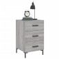 vidaXL Nachttisch Grau Sonoma 40x40x66 cm Holzwerkstoff