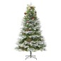 vidaXL Weihnachtsbaum mit LEDs & Kiefernzapfen Grün 225 cm PVC & PE vidaXL Weihnachtsbaum mit LEDs & Kiefernzapfen Grün 225 cm PVC & PE