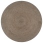 vidaXL Teppich Handgefertigt Jute Rund 120 cm Grau vidaXL Teppich Handgefertigt Jute Rund 120 cm Grau