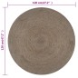 vidaXL Teppich Handgefertigt Jute Rund 120 cm Grau vidaXL Teppich Handgefertigt Jute Rund 120 cm Grau