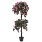 vidaXL Künstliche Rhododendron-Pflanze mit Topf 155 cm Grün und Rosa vidaXL Künstliche Rhododendron-Pflanze mit Topf 155 cm Grün und Rosa