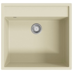 vidaXL Küchenspüle mit Überlauf Beige Granit