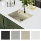 vidaXL Küchenspüle mit Überlauf Beige Granit vidaXL Küchenspüle mit Überlauf Beige Granit