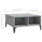 vidaXL Couchtisch Grau Sonoma 60x60x30 cm Holzwerkstoff vidaXL Couchtisch Grau Sonoma 60x60x30 cm Holzwerkstoff