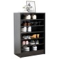 vidaXL Schuhschrank Hochglanz-Grau 60x35x92 cm Holzwerkstoff vidaXL Schuhschrank Hochglanz-Grau 60x35x92 cm Holzwerkstoff