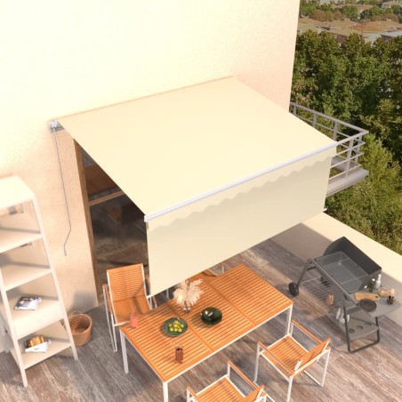 vidaXL Gelenkarmmarkise mit Rollo 3,5x2,5 m Creme  