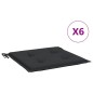 Gartenstuhl-Kissen 6 Stk. Schwarz 50x50x3 cm Oxford-Gewebe Gartenstuhl-Kissen 6 Stk. Schwarz 50x50x3 cm Oxford-Gewebe