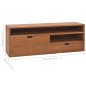 vidaXL TV-Schrank 110x30x40 cm Teak Massivholz vidaXL TV-Schrank 110x30x40 cm Teak Massivholz