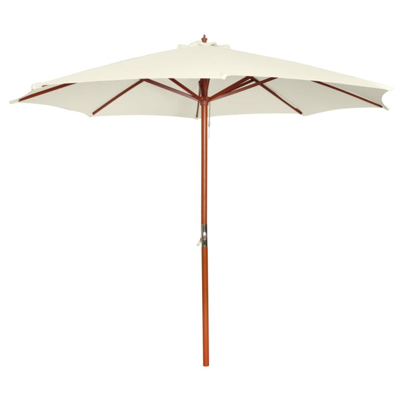 vidaXL Sonnenschirm 300 x 258 cm Sandweiß vidaXL Sonnenschirm 300 x 258 cm Sandweiß