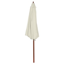 vidaXL Sonnenschirm 300 x 258 cm Sandweiß