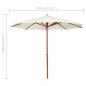 vidaXL Sonnenschirm 300 x 258 cm Sandweiß vidaXL Sonnenschirm 300 x 258 cm Sandweiß