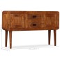 vidaXL Sideboard Massivholz mit Honigfarbenem Finish 120x30x75 cm vidaXL Sideboard Massivholz mit Honigfarbenem Finish 120x30x75 cm